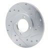 E-Line Drilled & Slotted Silver Brake Rotor, 1976-1981 Lexus/Toyota/Scion, Position: Front Right - image 2