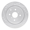 E-Line Drilled & Slotted Silver Brake Rotor, 1982-1985 Lexus/Toyota/Scion, Position: Rear Right - image 1