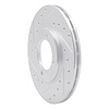 E-Line Drilled & Slotted Silver Brake Rotor, 1981-1982 Lexus/Toyota/Scion, Position: Front Left - image 1