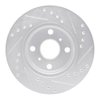 E-Line Drilled & Slotted Silver Brake Rotor, 1985-1988 Fits Multiple Makes/Models, Position: Front Left - image 4