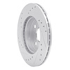 E-Line Drilled & Slotted Silver Brake Rotor, 1985-1988 Fits Multiple Makes/Models, Position: Front Right - image 1