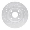 E-Line Drilled & Slotted Silver Brake Rotor, 1985-1988 Fits Multiple Makes/Models, Position: Front Right - image 4