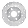 E-Line Drilled & Slotted Silver Brake Rotor, 1984-1988 Fits Multiple Makes/Models, Position: Front Right - image 1