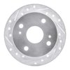E-Line Drilled & Slotted Silver Brake Rotor, 1985-1987 Lexus/Toyota/Scion, Position: Rear Left - image 2