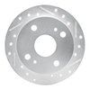 E-Line Drilled & Slotted Silver Brake Rotor, 1985-1987 Lexus/Toyota/Scion, Position: Rear Right - image 4