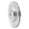 E-Line Drilled & Slotted Silver Brake Rotor, 1984-1987 Lexus/Toyota/Scion, Position: Front Right - image 2
