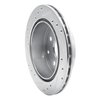 E-Line Drilled & Slotted Silver Brake Rotor, 1984-1988 Lexus/Toyota/Scion, Position: Rear Right - image 2