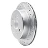 E-Line Drilled & Slotted Silver Brake Rotor, 1984-1988 Lexus/Toyota/Scion, Position: Rear Right - image 4