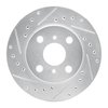 E-Line Drilled & Slotted Silver Brake Rotor, 1986-1989 Lexus/Toyota/Scion, Position: Front Left - image 3