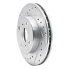 E-Line Drilled & Slotted Silver Brake Rotor, 1986-1989 Lexus/Toyota/Scion, Position: Front Left - image 4