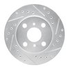 E-Line Drilled & Slotted Silver Brake Rotor, 1986-1989 Lexus/Toyota/Scion, Position: Front Right - image 2