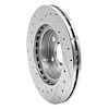 E-Line Drilled & Slotted Silver Brake Rotor, 1986-1989 Lexus/Toyota/Scion, Position: Front Right - image 1