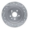 E-Line Drilled & Slotted Silver Brake Rotor, 1986-1993 Lexus/Toyota/Scion, Position: Rear Left - image 2