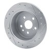 E-Line Drilled & Slotted Silver Brake Rotor, 1986-1993 Lexus/Toyota/Scion, Position: Rear Left - image 3