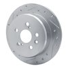 E-Line Drilled & Slotted Silver Brake Rotor, 1986-1993 Lexus/Toyota/Scion, Position: Rear Left - image 4