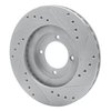 E-Line Drilled & Slotted Silver Brake Rotor, 1985-1988 Lexus/Toyota/Scion, Position: Front Left - image 3