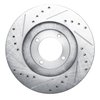 E-Line Drilled & Slotted Silver Brake Rotor, 1985-1988 Lexus/Toyota/Scion, Position: Front Right - image 2