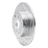E-Line Drilled & Slotted Silver Brake Rotor, 1985-1986 Lexus/Toyota/Scion, Position: Rear Right - image 4
