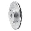 E-Line Drilled & Slotted Silver Brake Rotor, 1987-1992 Fits Multiple Makes/Models, Position: Front Right - image 2
