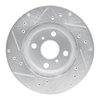 E-Line Drilled & Slotted Silver Brake Rotor, 1987-1992 Fits Multiple Makes/Models, Position: Front Right - image 4