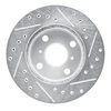 E-Line Drilled & Slotted Silver Brake Rotor, 1988-1992 Fits Multiple Makes/Models, Position: Front Left - image 2