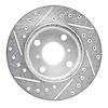 E-Line Drilled & Slotted Silver Brake Rotor, 1988-1992 Fits Multiple Makes/Models, Position: Front Right - image 1