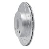 E-Line Drilled & Slotted Silver Brake Rotor, 1988-1992 Fits Multiple Makes/Models, Position: Front Right - image 4