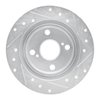 E-Line Drilled & Slotted Silver Brake Rotor, 1987-1992 Fits Multiple Makes/Models, Position: Rear Left - image 2
