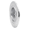 E-Line Drilled & Slotted Silver Brake Rotor, 1987-1992 Fits Multiple Makes/Models, Position: Rear Right - image 1