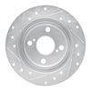 E-Line Drilled & Slotted Silver Brake Rotor, 1987-1992 Fits Multiple Makes/Models, Position: Rear Right - image 2