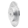 E-Line Drilled & Slotted Silver Brake Rotor, 1987-1992 Fits Multiple Makes/Models, Position: Rear Right - image 3