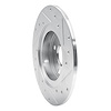 E-Line Drilled & Slotted Silver Brake Rotor, 1987-1989 Lexus/Toyota/Scion, Position: Rear Left - image 1