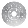 E-Line Drilled & Slotted Silver Brake Rotor, 1987-1989 Lexus/Toyota/Scion, Position: Rear Left - image 2
