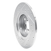E-Line Drilled & Slotted Silver Brake Rotor, 1987-1989 Lexus/Toyota/Scion, Position: Rear Right - image 1