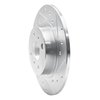 E-Line Drilled & Slotted Silver Brake Rotor, 1987-1989 Lexus/Toyota/Scion, Position: Rear Right - image 3