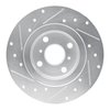 E-Line Drilled & Slotted Silver Brake Rotor, 1987-1989 Lexus/Toyota/Scion, Position: Rear Right - image 4