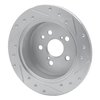 E-Line Drilled & Slotted Silver Brake Rotor, 1988-1991 Lexus/Toyota/Scion, Position: Rear Left - image 2