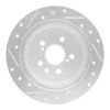 E-Line Drilled & Slotted Silver Brake Rotor, 1988-1991 Lexus/Toyota/Scion, Position: Rear Right - image 2