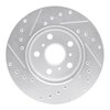 E-Line Drilled & Slotted Silver Brake Rotor, 1988-1993 Lexus/Toyota/Scion, Position: Front Right - image 2
