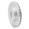 E-Line Drilled & Slotted Silver Brake Rotor, 1988-1993 Lexus/Toyota/Scion, Position: Front Right - image 3