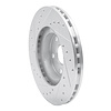 E-Line Drilled & Slotted Silver Brake Rotor, 1987-1991 Lexus/Toyota/Scion, Position: Front Right - image 1