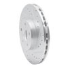 E-Line Drilled & Slotted Silver Brake Rotor, 1987-1991 Lexus/Toyota/Scion, Position: Front Right - image 2