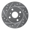E-Line Drilled & Slotted Silver Brake Rotor, 1990-1991 Lexus/Toyota/Scion, Position: Front Left - image 3