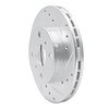E-Line Drilled & Slotted Silver Brake Rotor, 1990-1991 Lexus/Toyota/Scion, Position: Front Right - image 1