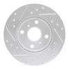 E-Line Drilled & Slotted Silver Brake Rotor, 1990-1991 Lexus/Toyota/Scion, Position: Front Right - image 3