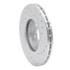 E-Line Drilled & Slotted Silver Brake Rotor, 1990-1993 Lexus/Toyota/Scion, Position: Front Left - image 4
