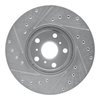 E-Line Drilled & Slotted Silver Brake Rotor, 1990-1993 Lexus/Toyota/Scion, Position: Front Right - image 3
