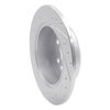 E-Line Drilled & Slotted Silver Brake Rotor, 1990-1993 Lexus/Toyota/Scion, Position: Rear Right - image 3