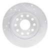 E-Line Drilled & Slotted Silver Brake Rotor, 1991-1995 Lexus/Toyota/Scion, Position: Rear Left - image 4