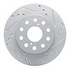 E-Line Drilled & Slotted Silver Brake Rotor, 1991-1995 Lexus/Toyota/Scion, Position: Rear Right - image 1